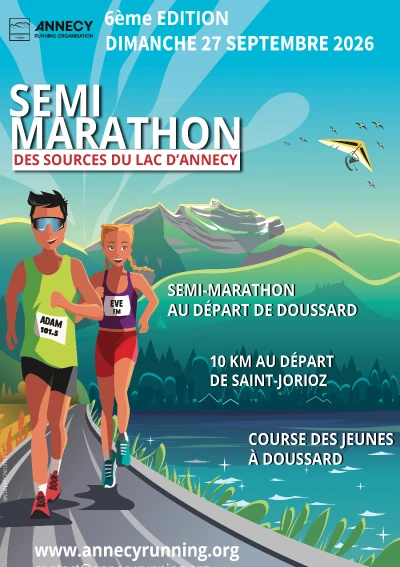 Affiche officielle du semi-marathon des Sources du Lac d'Annecy