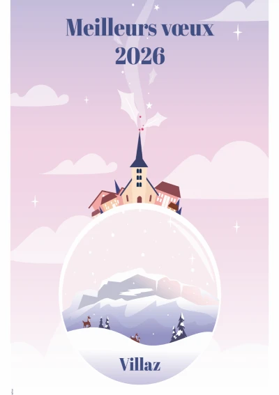 Carte de voeux pour la commune de Villaz