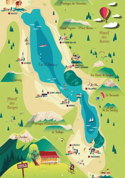 Carte illustrée pour l'Auberge de Pongibaud