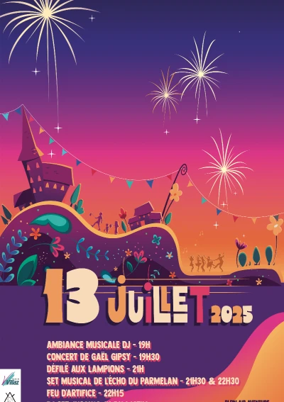 Affiche du 13 juillet pour la commune de Villaz