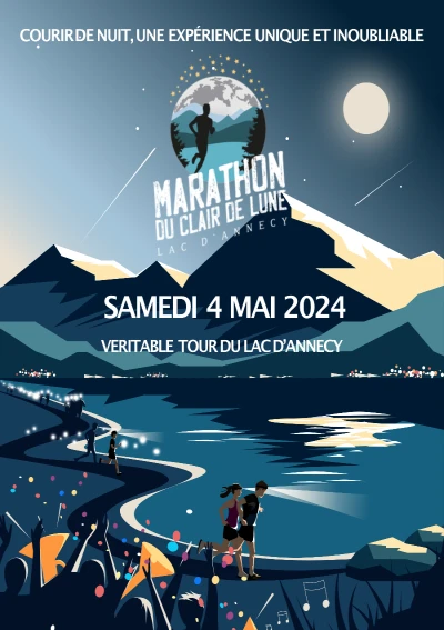 Affiche officielle du Marathon au Clair de Lune 2024