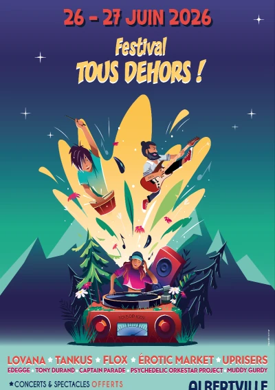 Affiche du festival 2026 "Tous Dehors" à Albertville
